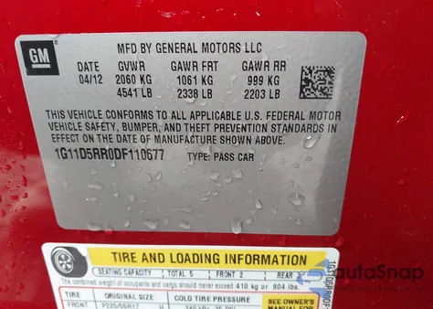 2013 Chevrolet Malibu Eco from USA, damaged, VIN 1G11D5RR0DF110677